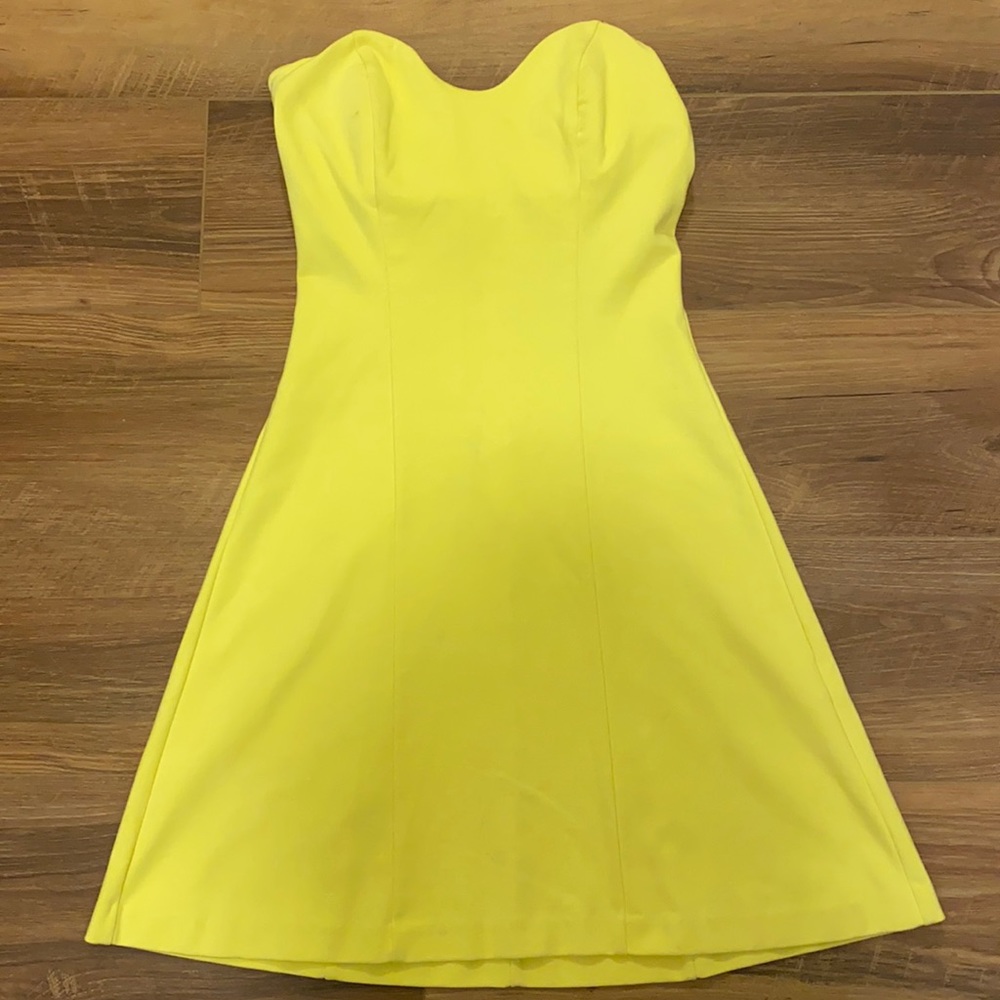 Strapless yellow Amanda Uprichard Dress